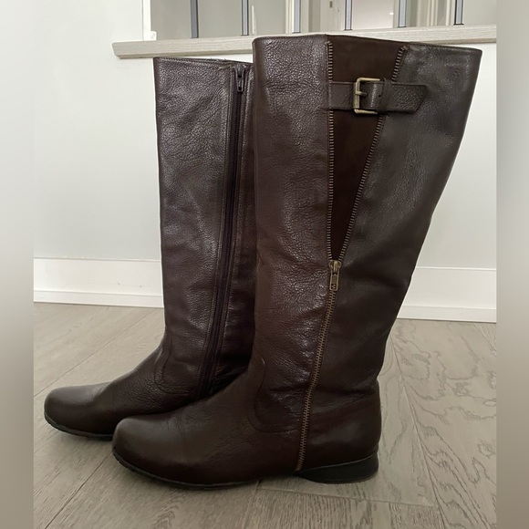 Nine West Brown Zip Up Boots - Picture 1 of 3